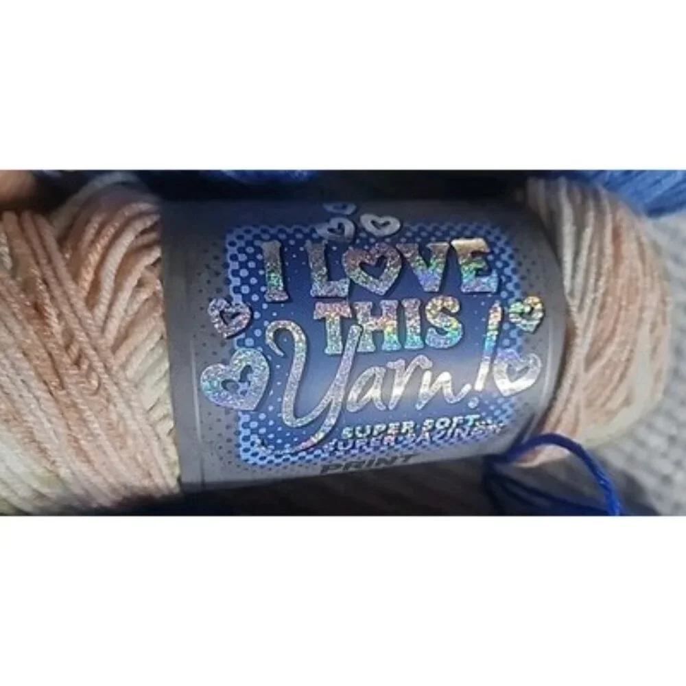 Lot Of 3 Yarns, I Love This Yarn And Baby Kitty Hat Kit, And Big Blue Craftsmart